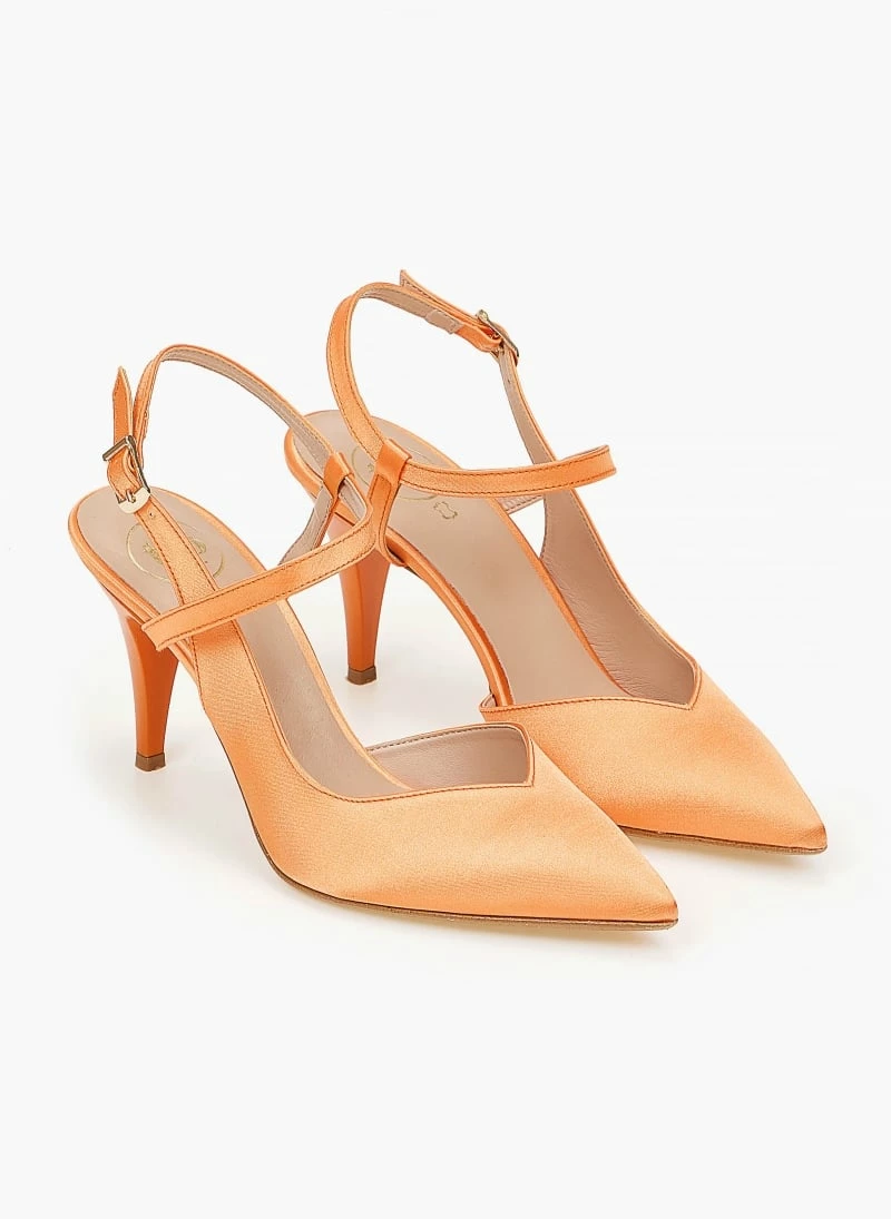 Γόβες σατέν με χιαστί σχέδιο Tfp - Πορτοκαλί - Image 3