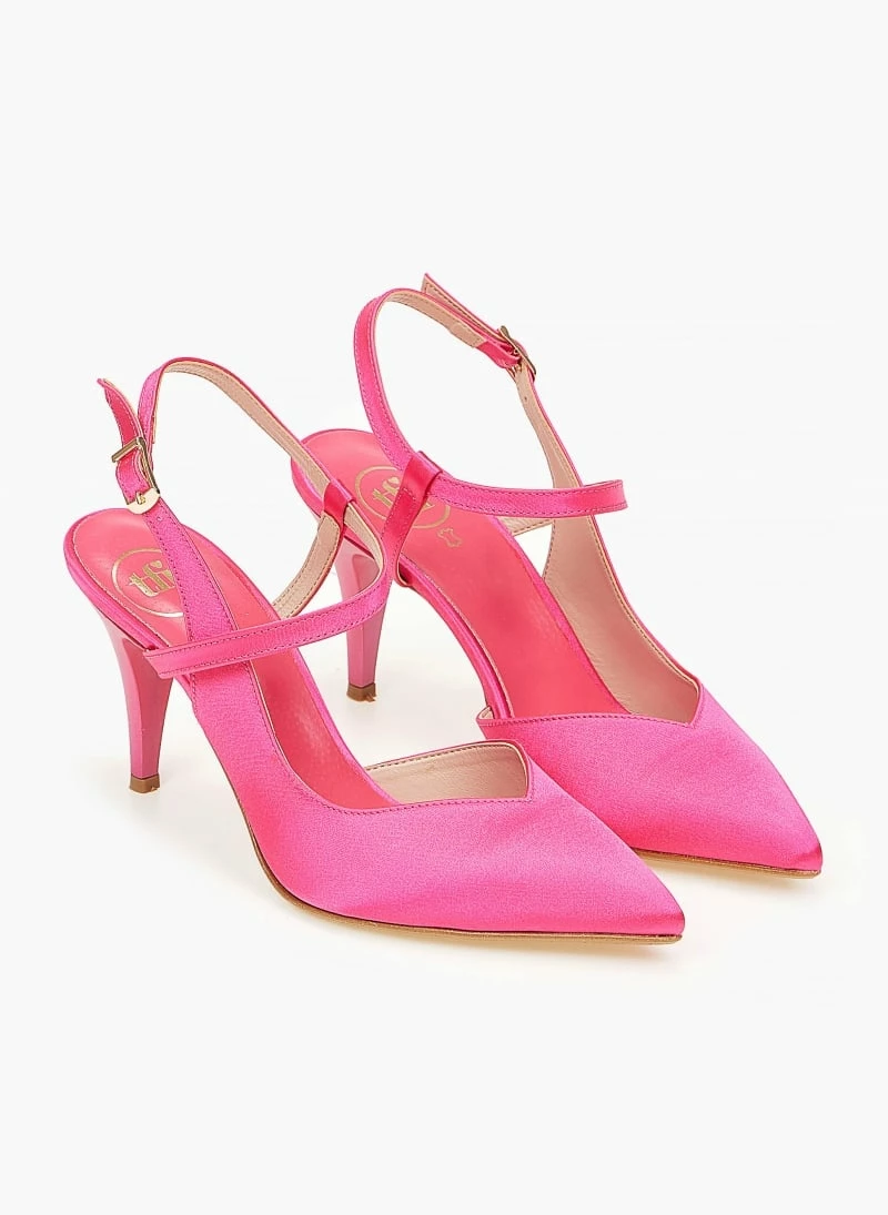 Γόβες σατέν με χιαστί σχέδιο Tfp - Φούξια - Image 7