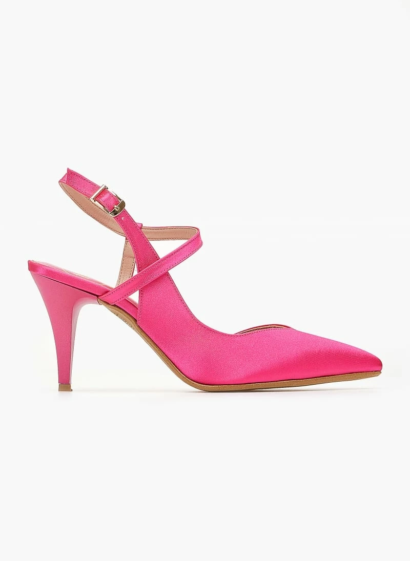 Γόβες σατέν με χιαστί σχέδιο Tfp - Φούξια - Image 2