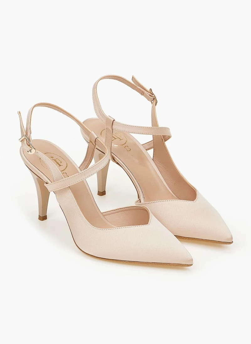 Γόβες σατέν με χιαστί σχέδιο Tfp - Nude - Image 3