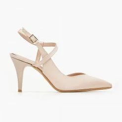 Γόβες σατέν με χιαστί σχέδιο Tfp - Nude