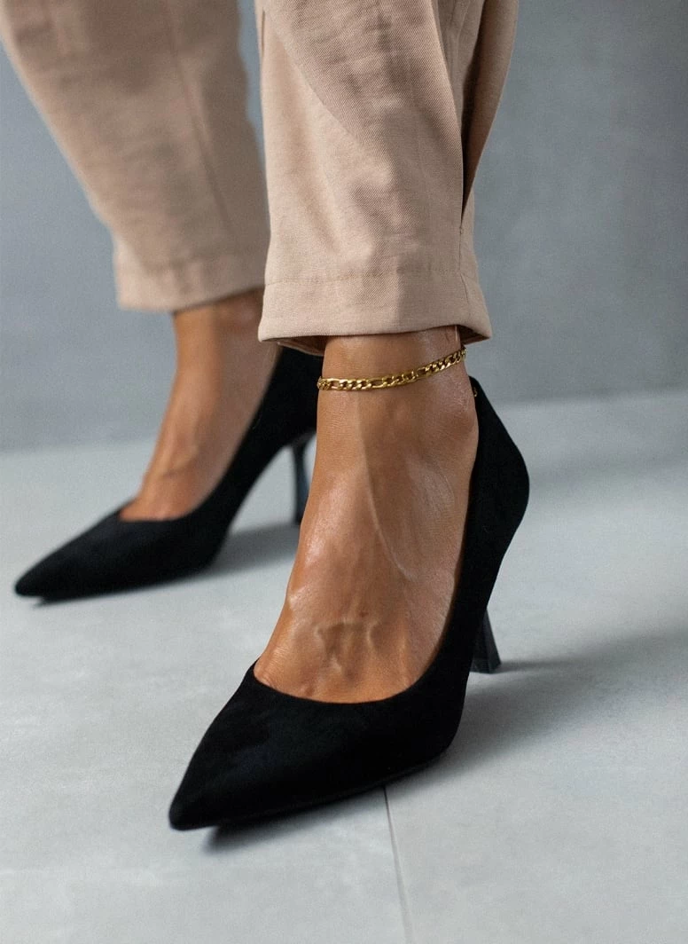 The Fashion Project Γόβες Suede με λεπτό τακούνι - Μαύρο - Image 4