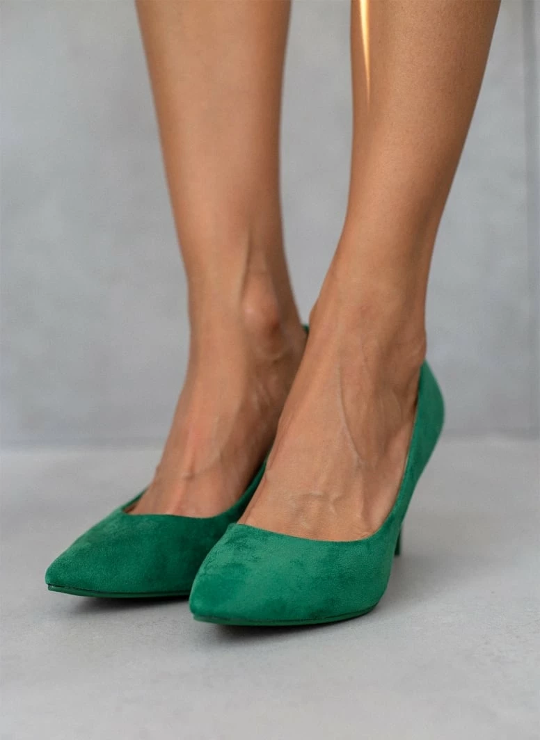 The Fashion Project Γόβες Suede μυτερές - Πράσινο