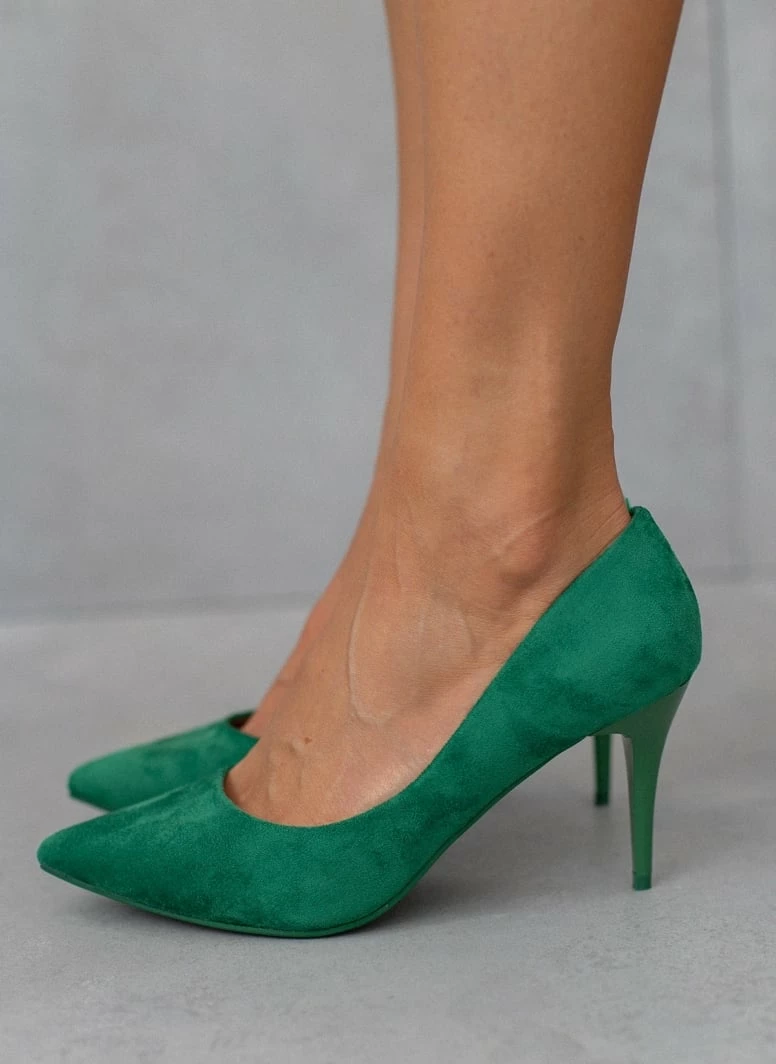 The Fashion Project Γόβες Suede μυτερές - Πράσινο - Image 4