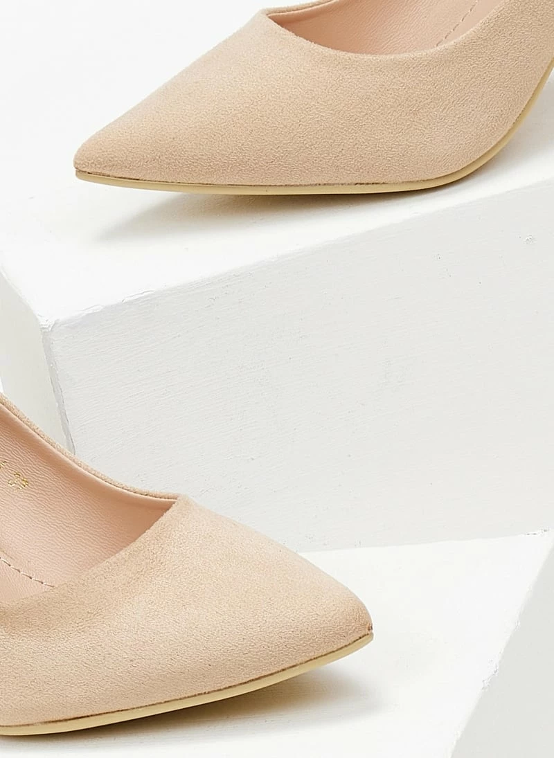 The Fashion Project Γόβες Suede μυτερές - Μπεζ - Image 3