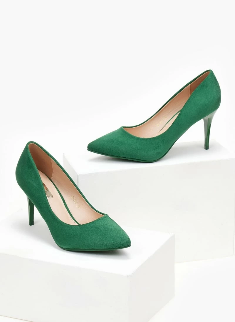 The Fashion Project Γόβες Suede μυτερές - Πράσινο - Image 3