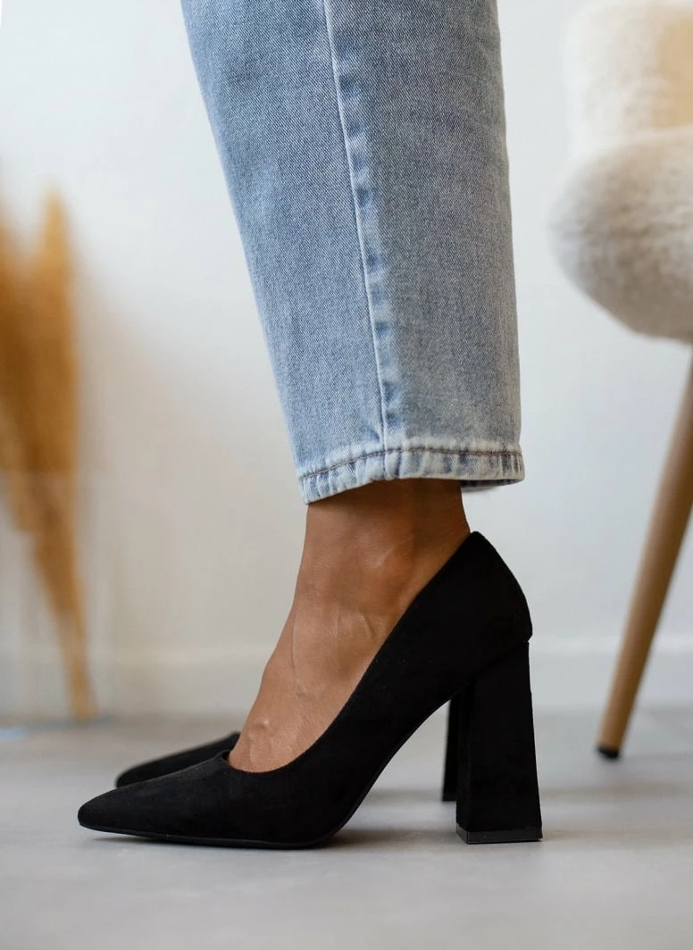 The Fashion Project Γόβες Suede με ντυμένο τακούνι - Μαύρο - Image 7