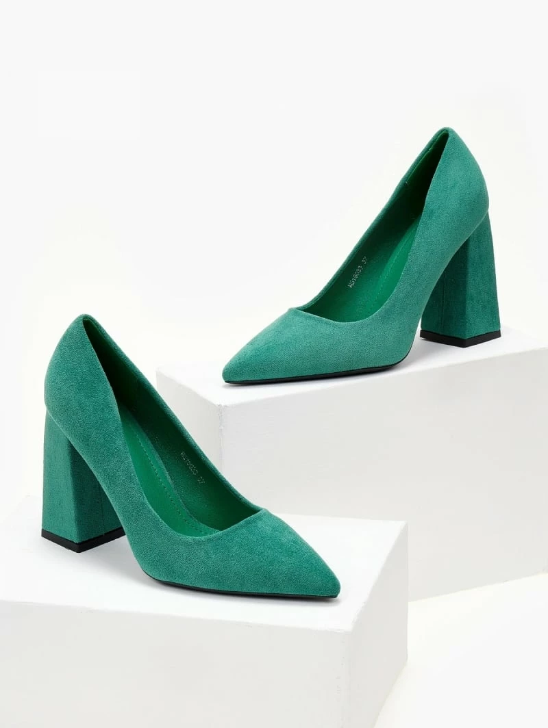 The Fashion Project Γόβες Suede με ντυμένο τακούνι - Πράσινο - Image 6