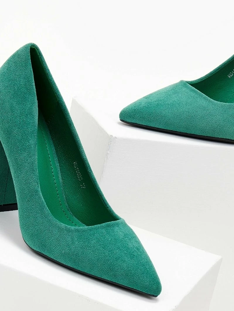 The Fashion Project Γόβες Suede με ντυμένο τακούνι - Πράσινο - Image 5