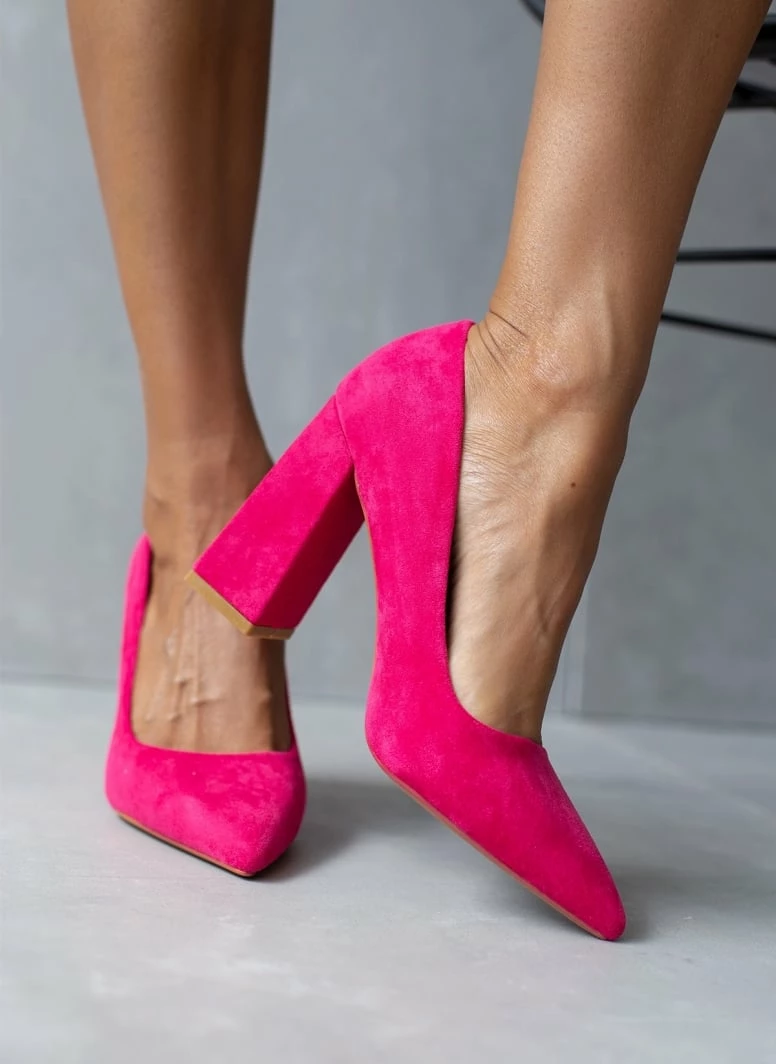 The Fashion Project Γόβες Suede με ντυμένο τακούνι - Φούξια - Image 4