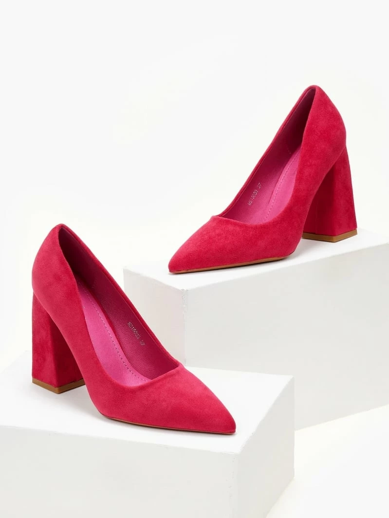 The Fashion Project Γόβες Suede με ντυμένο τακούνι - Φούξια - Image 2