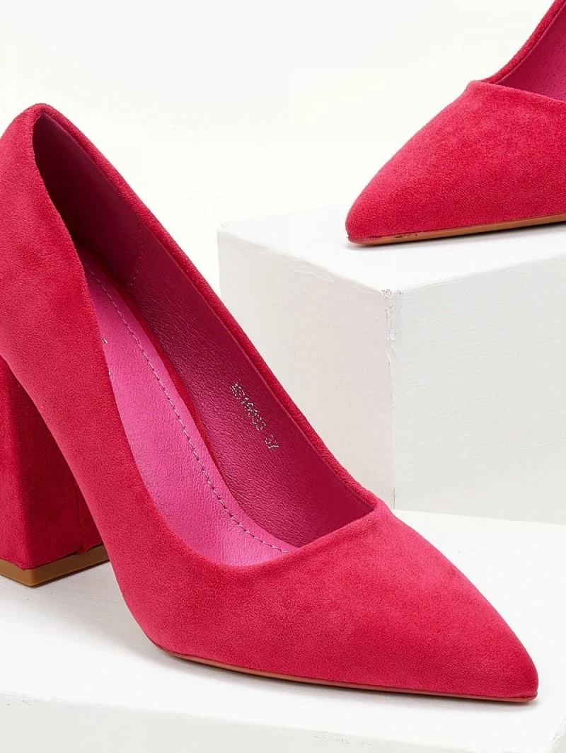 The Fashion Project Γόβες Suede με ντυμένο τακούνι - Φούξια - Image 6