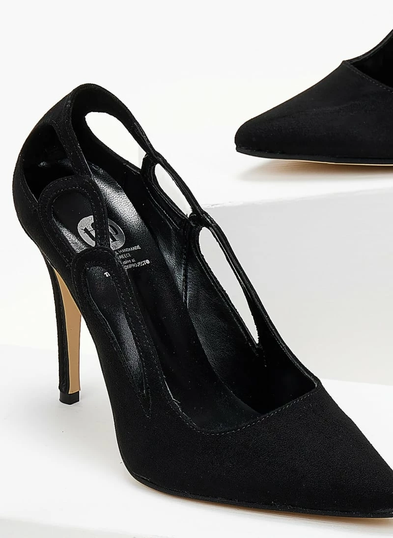 Γόβες μυτερές με ανοίγματα Tfp - Μαύρο - Image 4