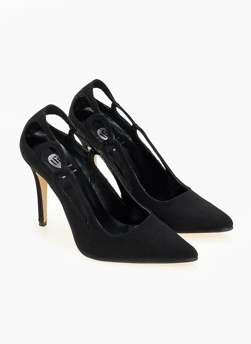 Γόβες μυτερές με ανοίγματα Tfp - Μαύρο - Image 3