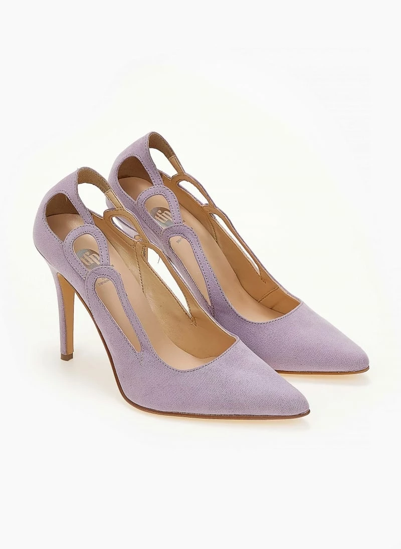 Γόβες μυτερές με ανοίγματα Tfp - Λιλά - Image 4