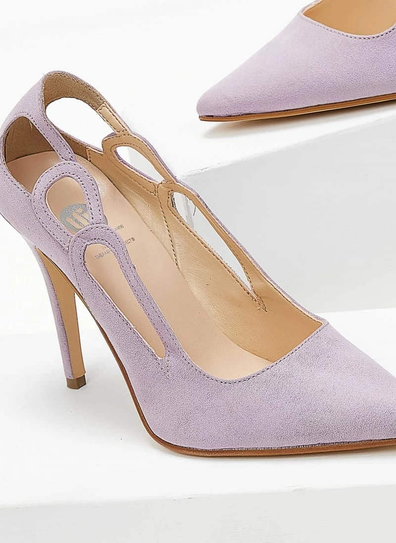 Γόβες μυτερές με ανοίγματα Tfp - Λιλά - Image 3