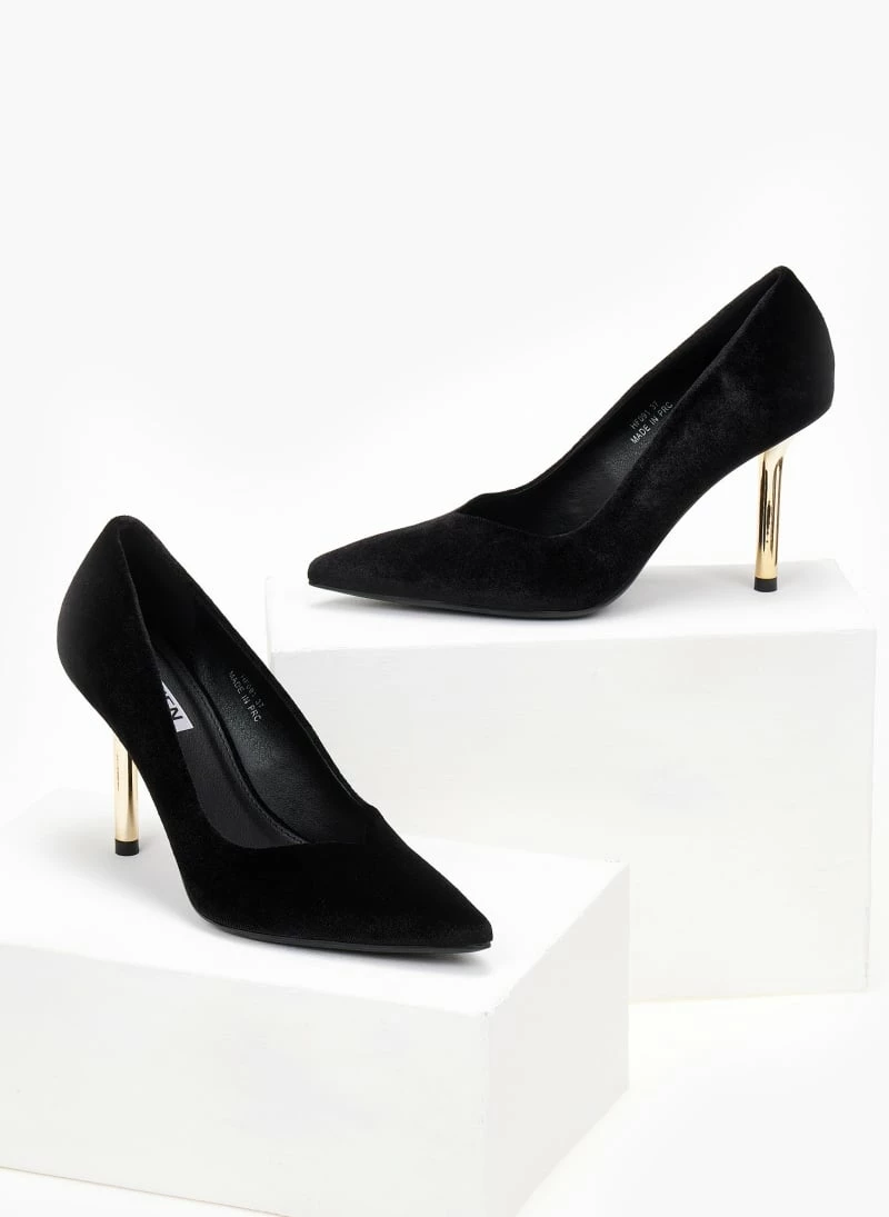 The Fashion Project Γόβες μυτερές βελουτέ - Μαύρο - Image 5