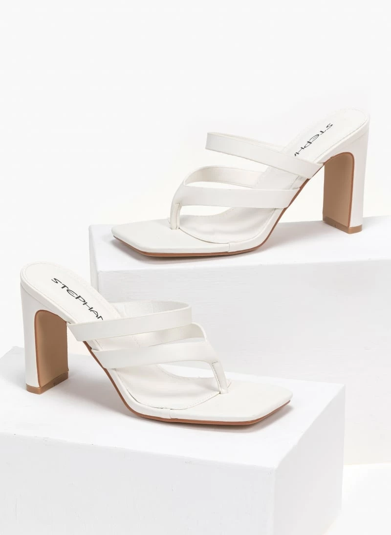 The Fashion Project Mules καρέ με λουράκια - Λευκό