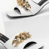 The Fashion Project Mules καρέ με αλυσίδα - Λευκό