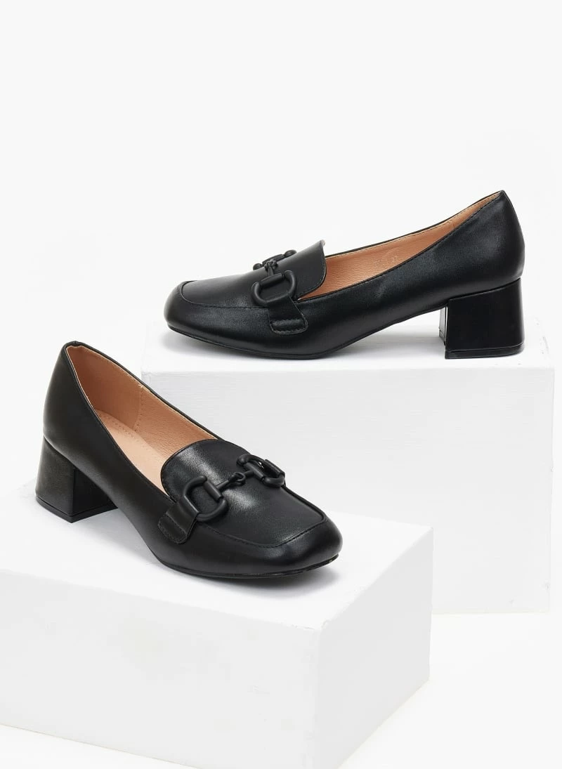 The Fashion Project Loafers με αγκράφα στο ίδιο χρώμα - Μαύρο - Image 3
