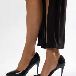 The Fashion Project Γόβες λουστρίνι με άνοιγμα στο πλάι - Μαύρο