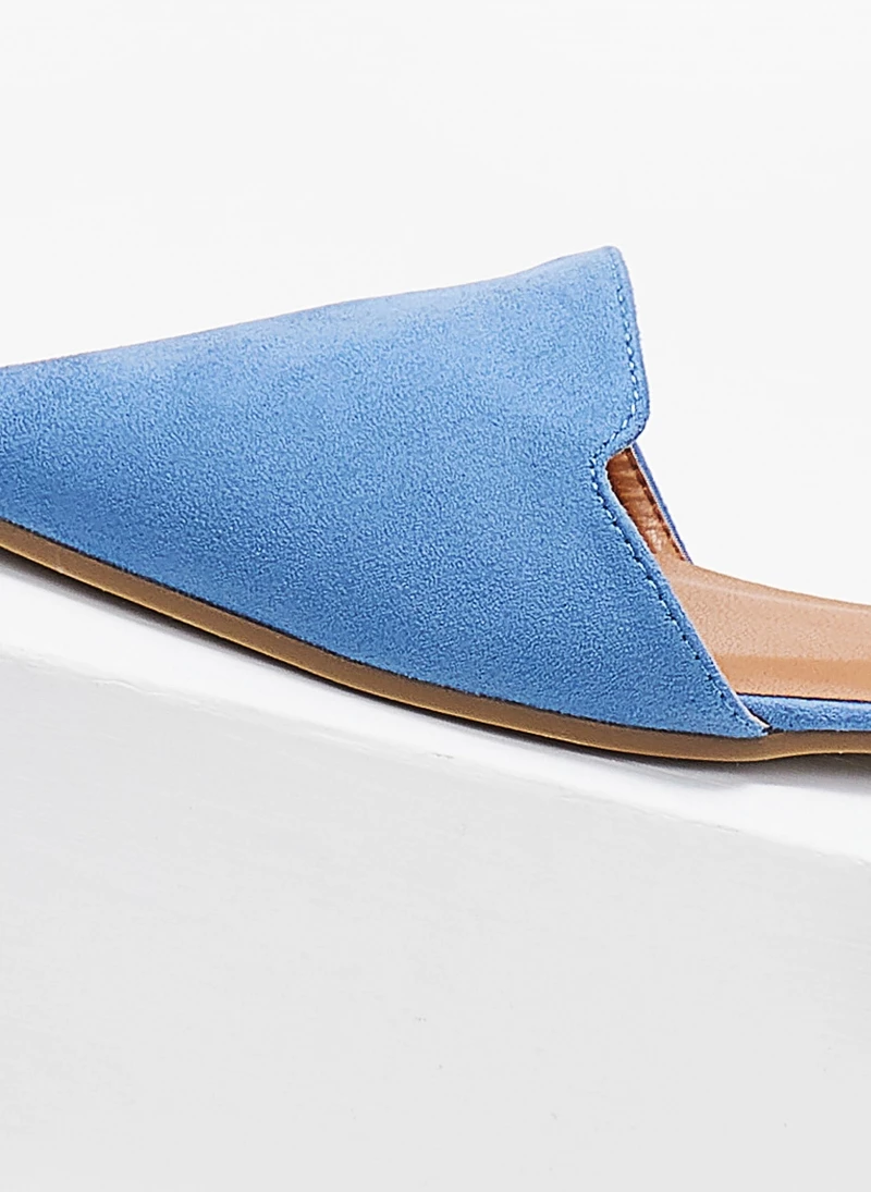 The Fashion Project Μπαλαρίνες Suede με Lace Up δέσιμο - Γαλάζιο - Image 5