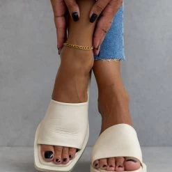 Mules δερμάτινα με χαμηλό τακούνι Estil - Ζαχαρί