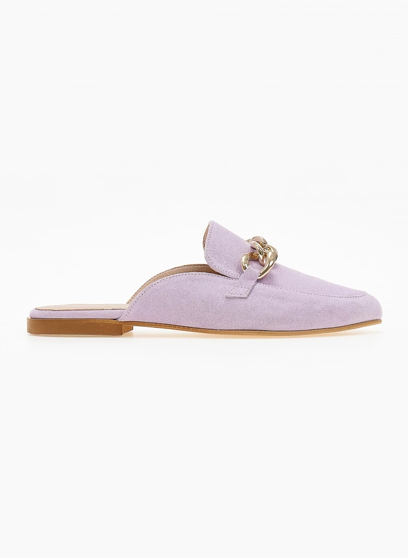 Mules καστόρινα με αλυσίδα Estil - Λιλά - Image 2