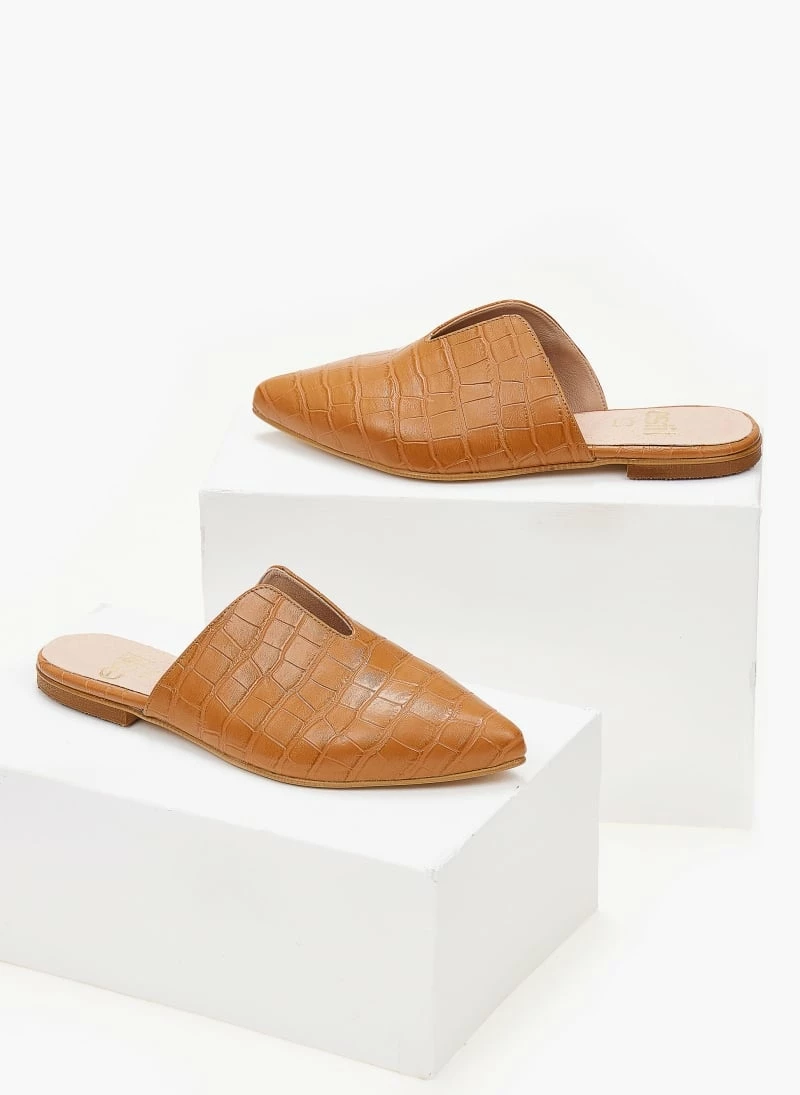 Mules κλειστά κροκό με άνοιγμα Estil - Ταμπά - Image 3