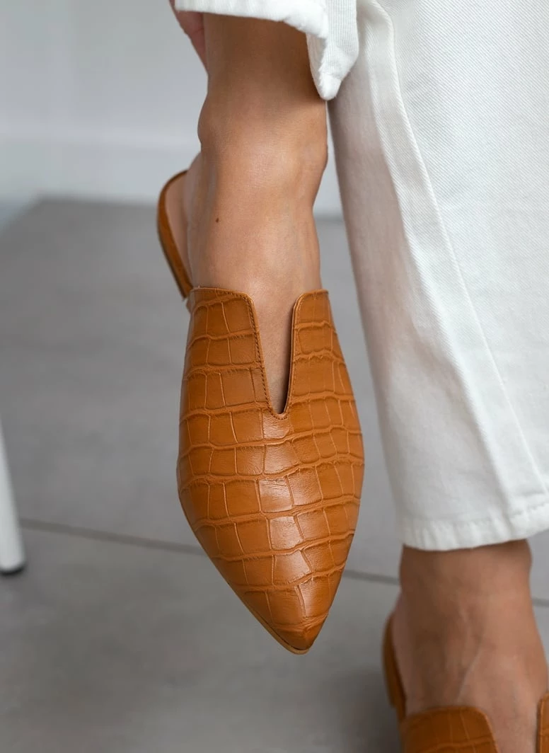 Mules κλειστά κροκό με άνοιγμα Estil - Ταμπά - Image 4