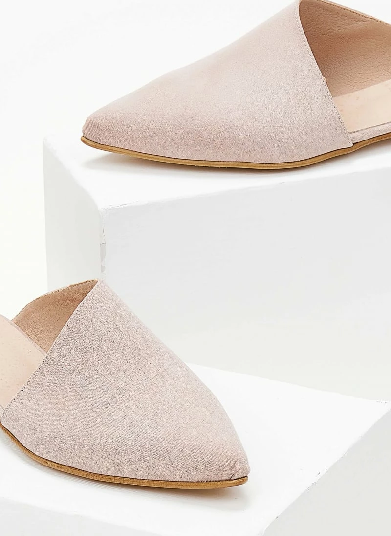 Mules με ασύμμετρο σχέδιο Estil - Nude - Image 2