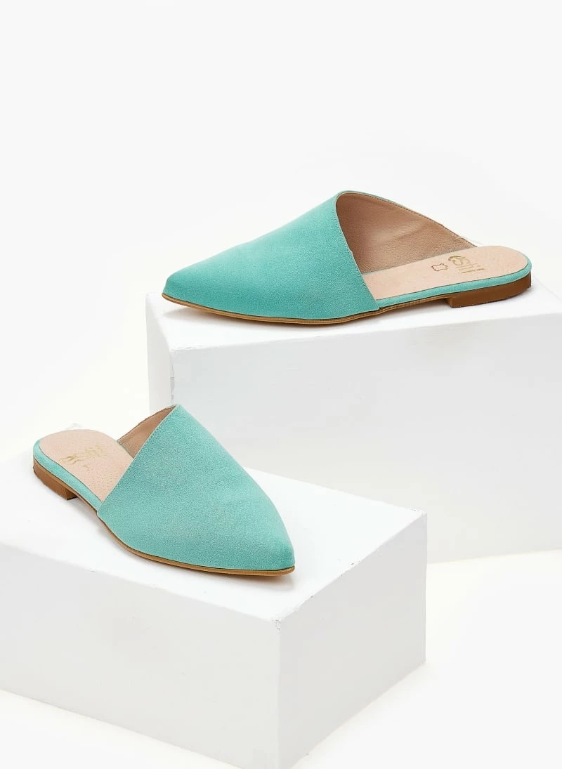Mules με ασύμμετρο σχέδιο Estil - Μέντα - Image 6