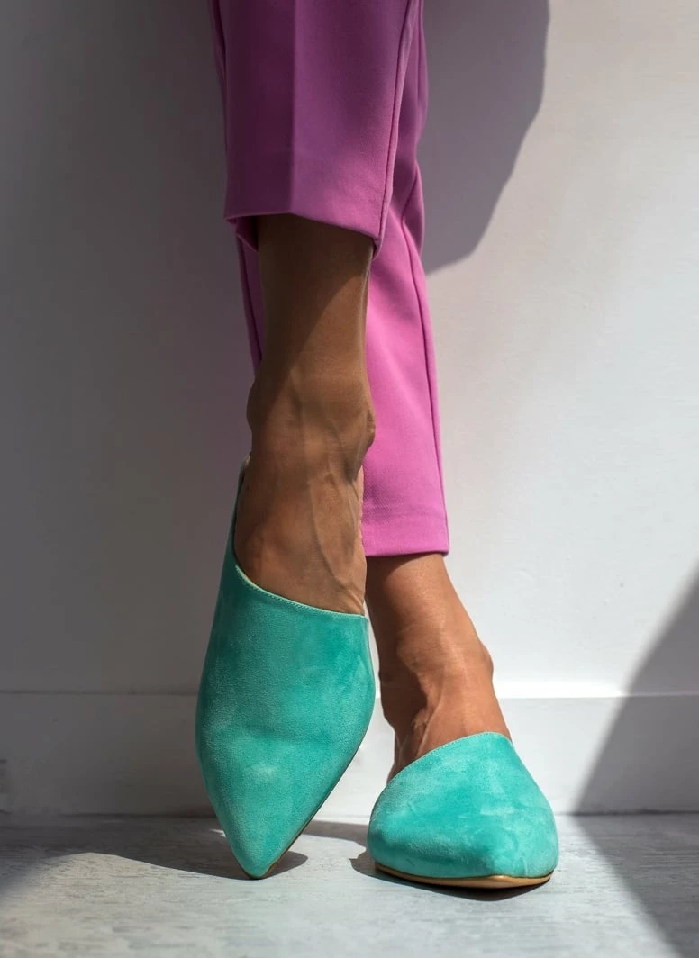 Mules με ασύμμετρο σχέδιο Estil - Μέντα - Image 4