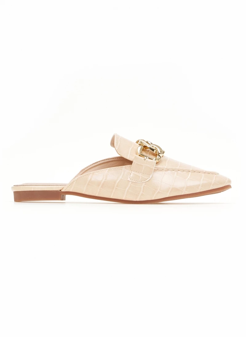 The Fashion Project Mules φλατ με Pattern κροκό - Μπεζ - Image 2