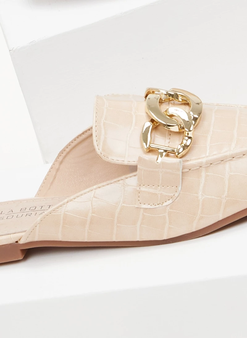 The Fashion Project Mules φλατ με Pattern κροκό - Μπεζ - Image 5