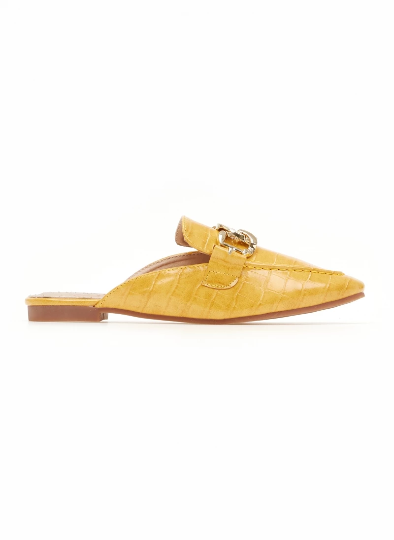 The Fashion Project Mules φλατ με Pattern κροκό - Μουσταρδί - Image 2