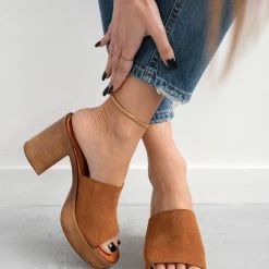 Mules καστόρινα με φαρδιά φάσα Tfp - Ταμπά