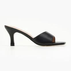 The Fashion Project Mules με φαρδιά φάσα - Μαύρο