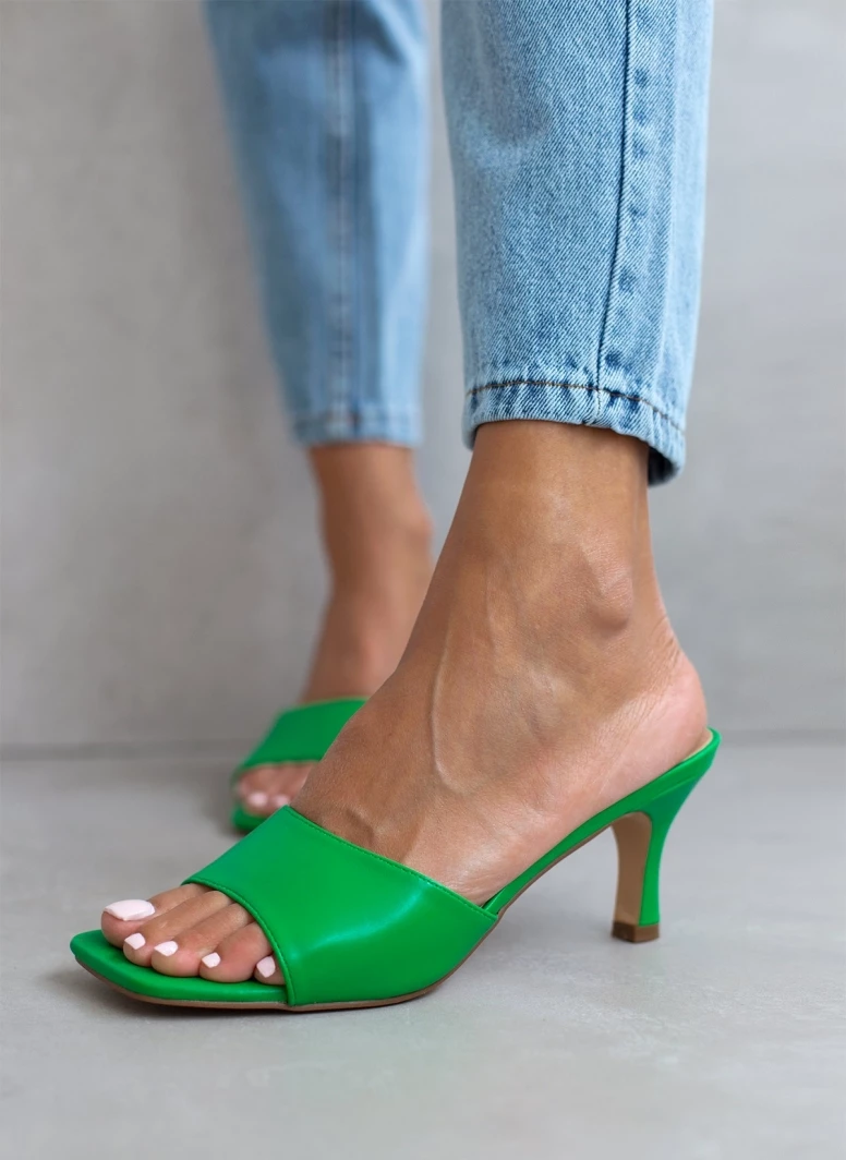 The Fashion Project Mules με φαρδιά φάσα - Πράσινο - Image 6