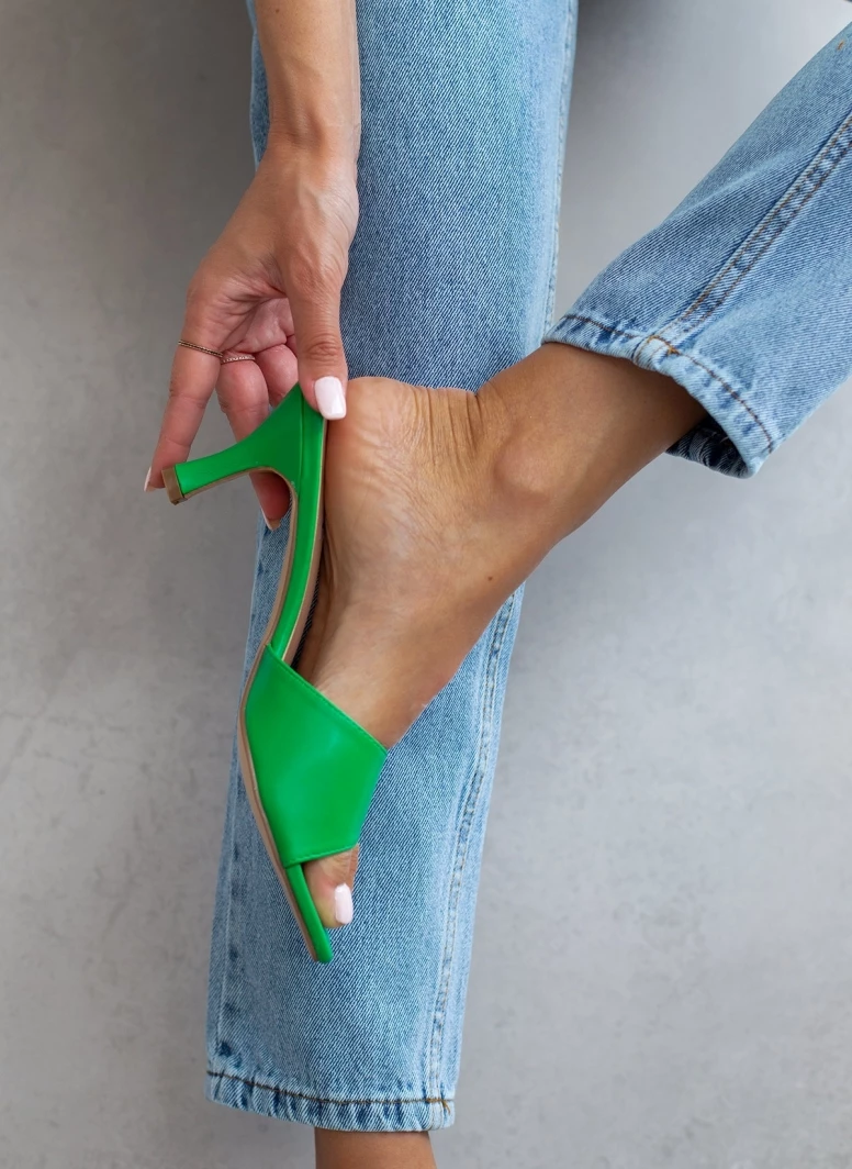 The Fashion Project Mules με φαρδιά φάσα - Πράσινο - Image 4