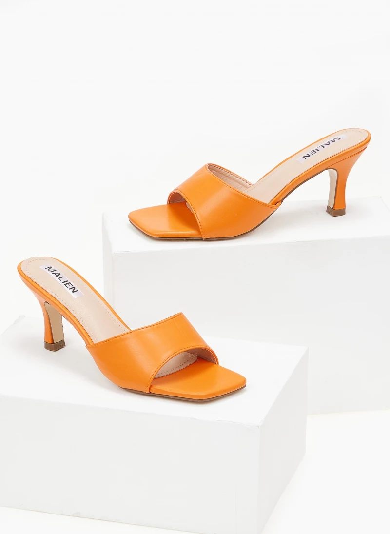 The Fashion Project Mules με φαρδιά φάσα - Πορτοκαλί - Image 3