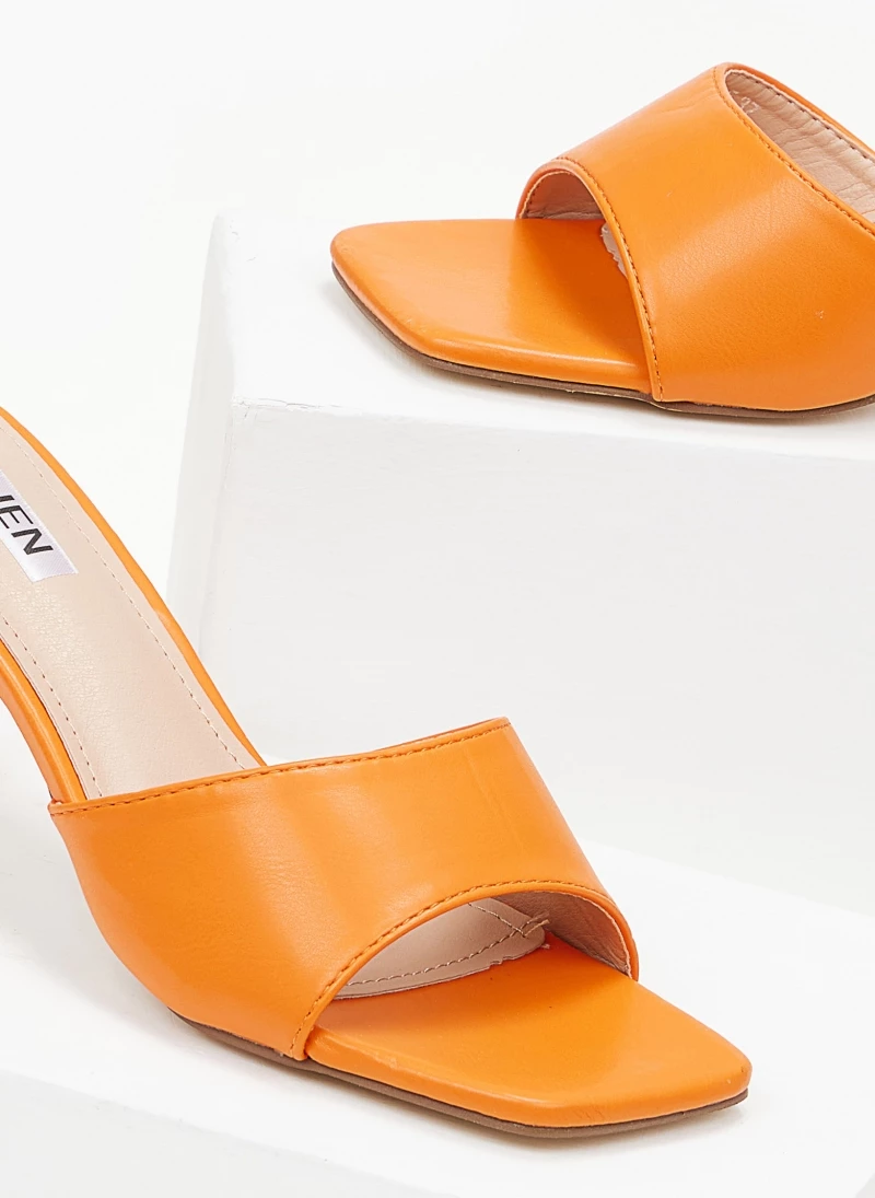 The Fashion Project Mules με φαρδιά φάσα - Πορτοκαλί - Image 6