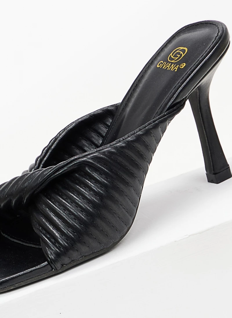 The Fashion Project Mules με καπιτονέ σχέδιο - Μαύρο - Image 3