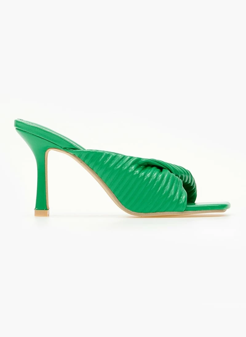 The Fashion Project Mules με καπιτονέ σχέδιο - Πράσινο