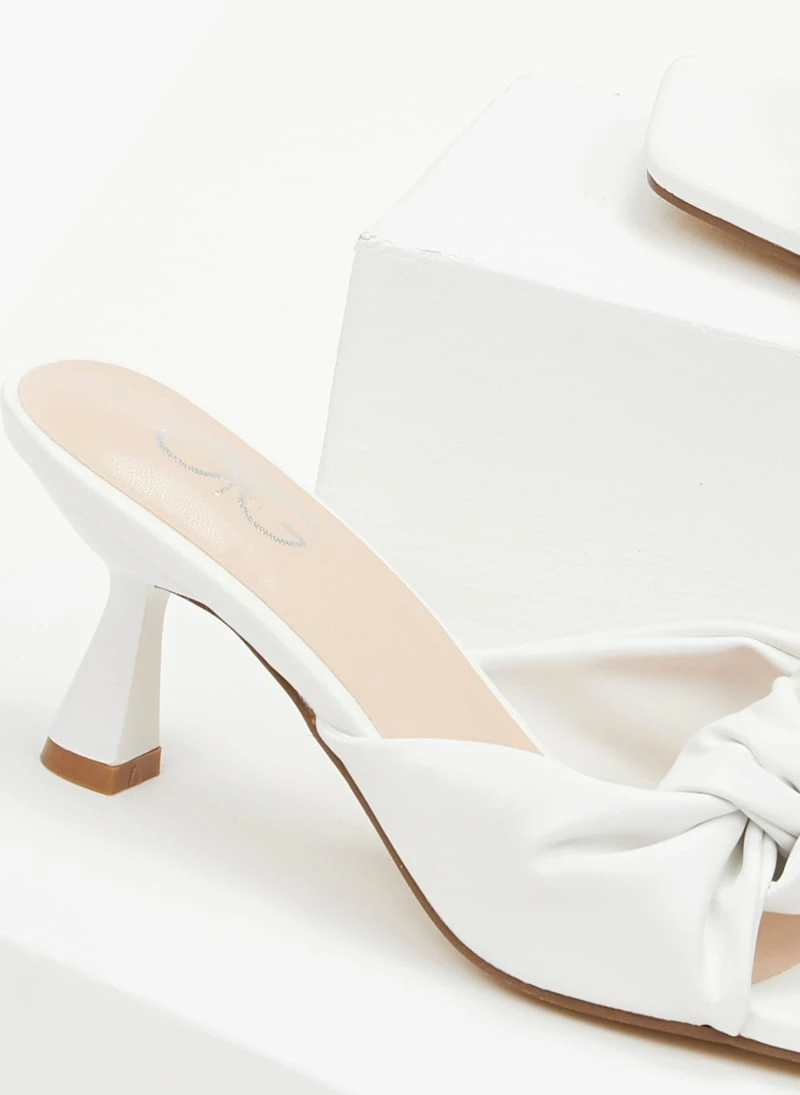 The Fashion Project Mules με κόμπο - Λευκό - Image 5