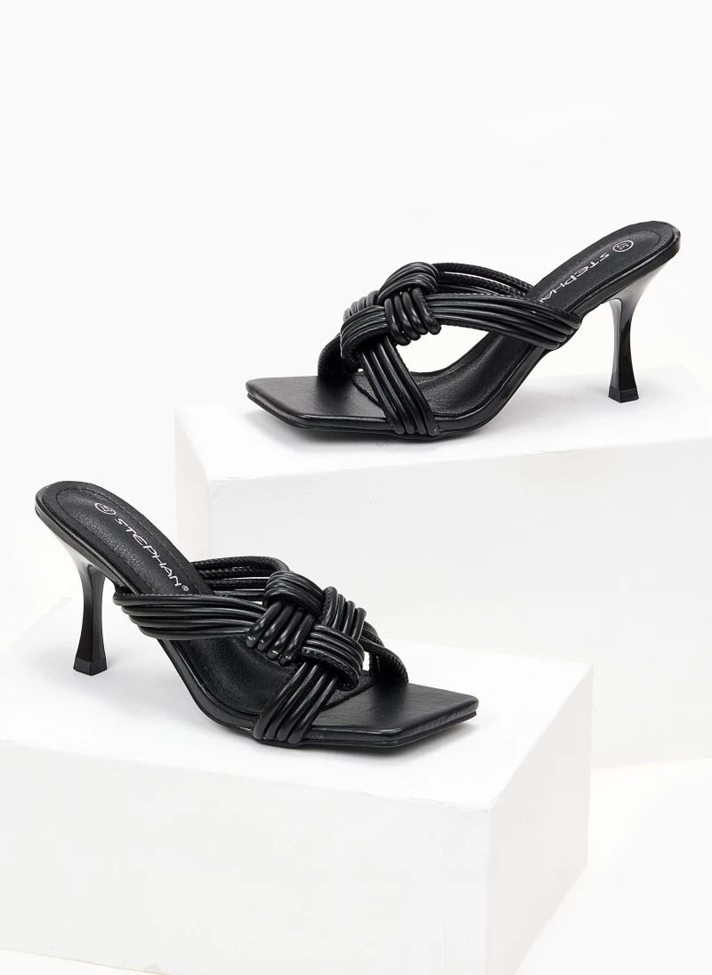 The Fashion Project Mules με λεπτά πλεγμένα λουράκια - Μαύρο - Image 5