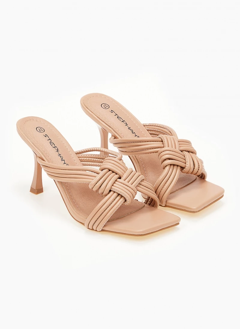 The Fashion Project Mules με λεπτά πλεγμένα λουράκια - Μπεζ - Image 3