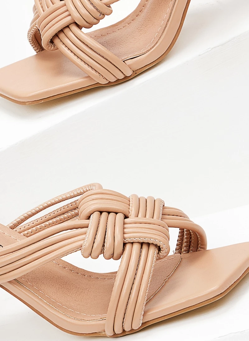 The Fashion Project Mules με λεπτά πλεγμένα λουράκια - Μπεζ - Image 4