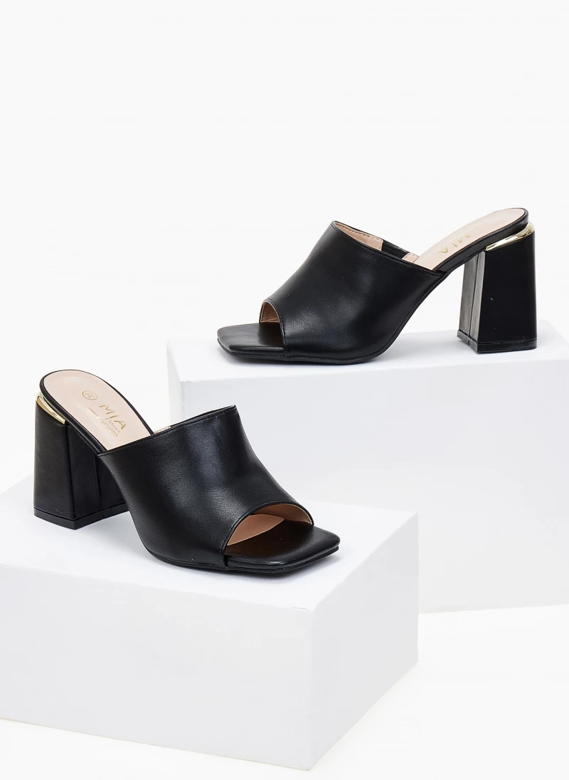 The Fashion Project Mules με μεταλλική λεπτομέρεια - Μαύρο - Image 6