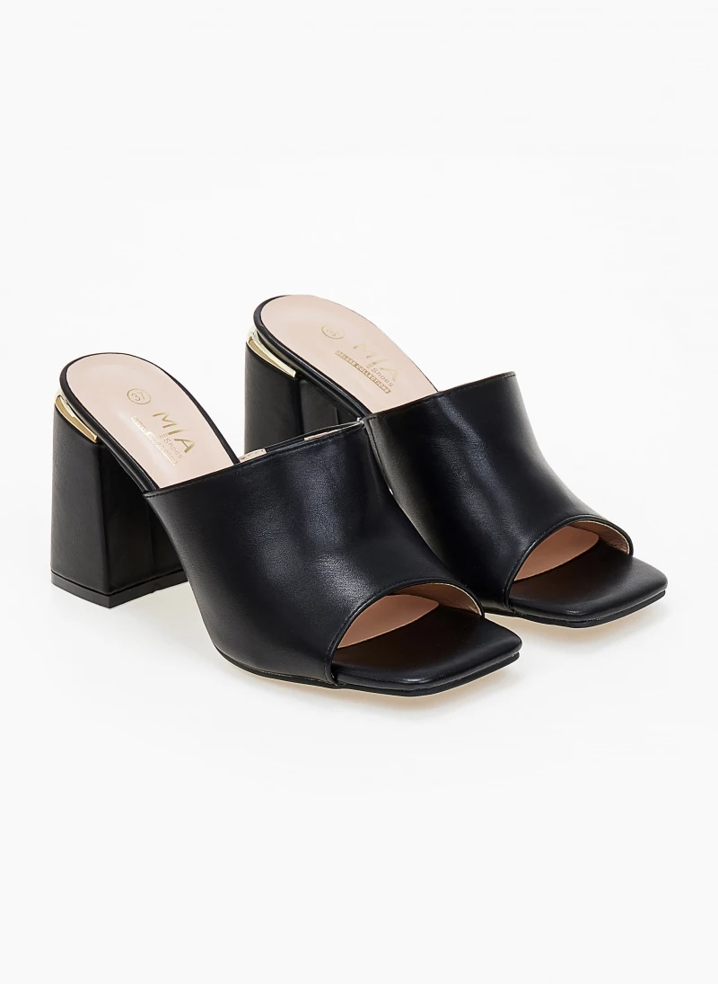 The Fashion Project Mules με μεταλλική λεπτομέρεια - Μαύρο - Image 3